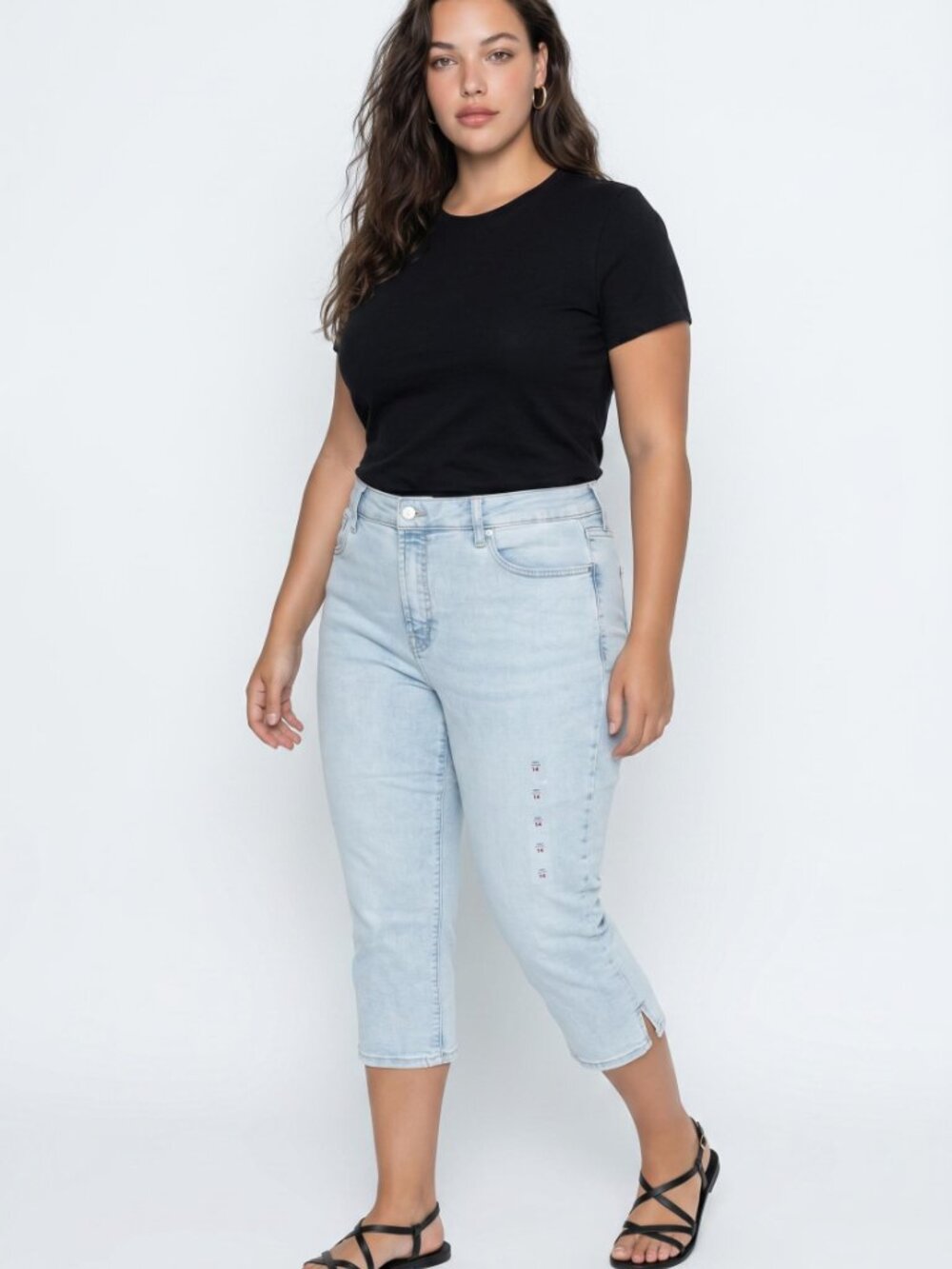 Old Navy High Rise Capri Light Wash Blue Jeans Denim 14 NWT